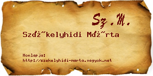 Székelyhidi Márta névjegykártya